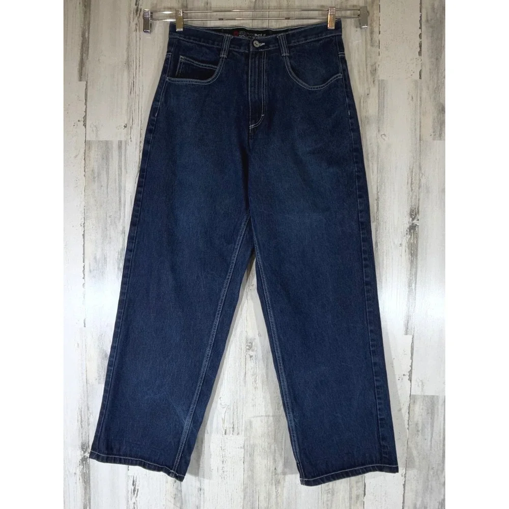 Southpole Baggy Jeans 34 (fits 32x31.5) Dark Wash Y2K Skater Streetwear READ